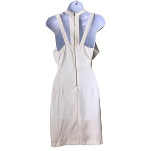 Love Stitch Cocktail Dress Cut Out Back White